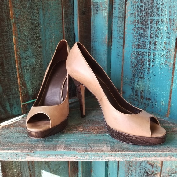 Cole Hann Tan Platform Heels - Picture 7 of 7